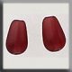 12280 Glass Treasures-Pearshape Bead 8/5mm Matte Dark Rose Ab (Qty. 2) THUMBNAIL